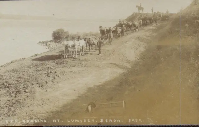 C.P.R. grading at Lumsden Beach